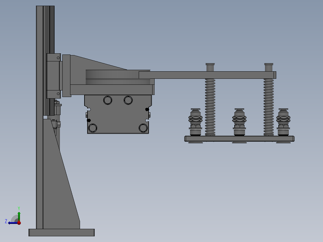 气缸下料模组右视图
