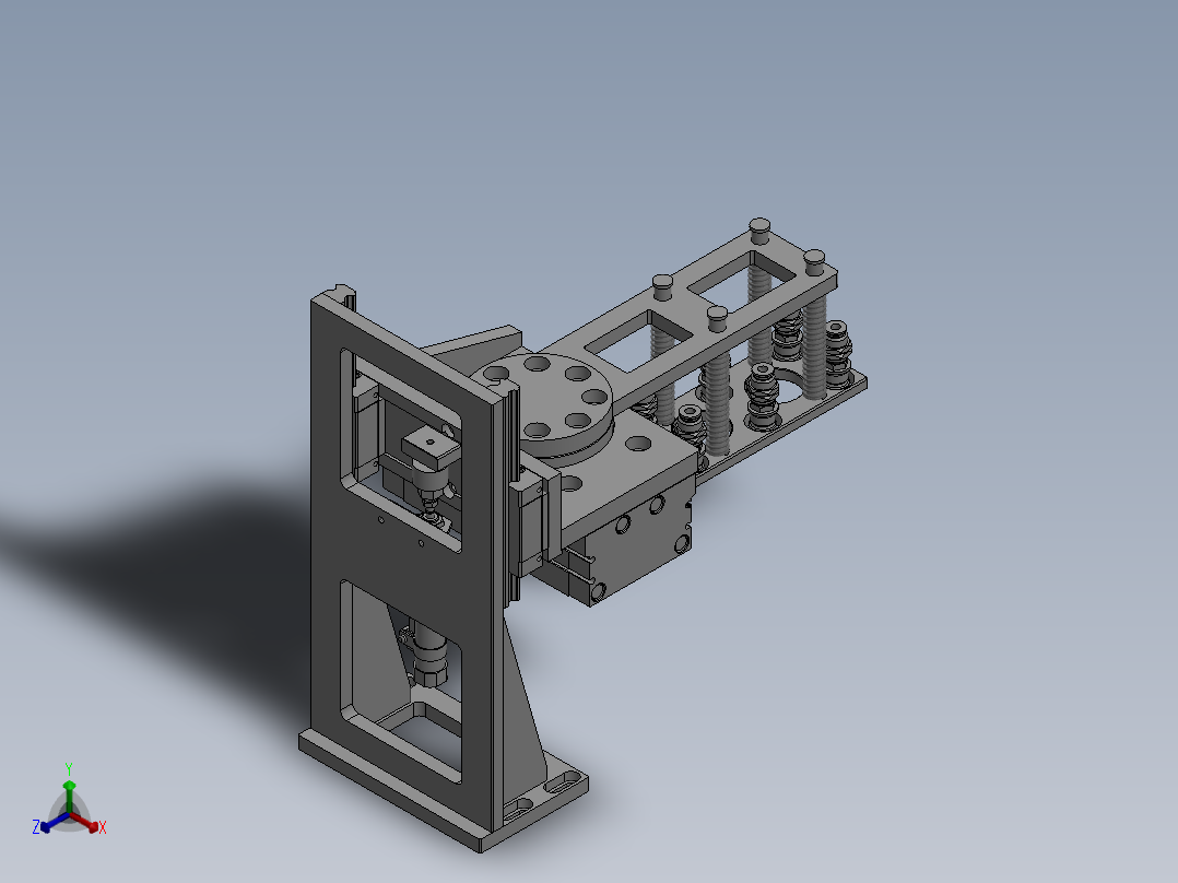 气缸下料模组正等轴测图