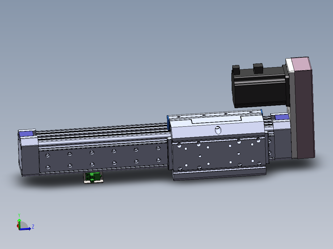 电动滑台模组SRW64侧装模型