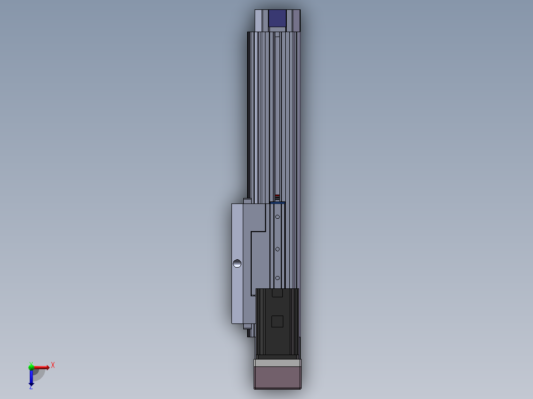 电动滑台模组SRW64侧装模型俯视图