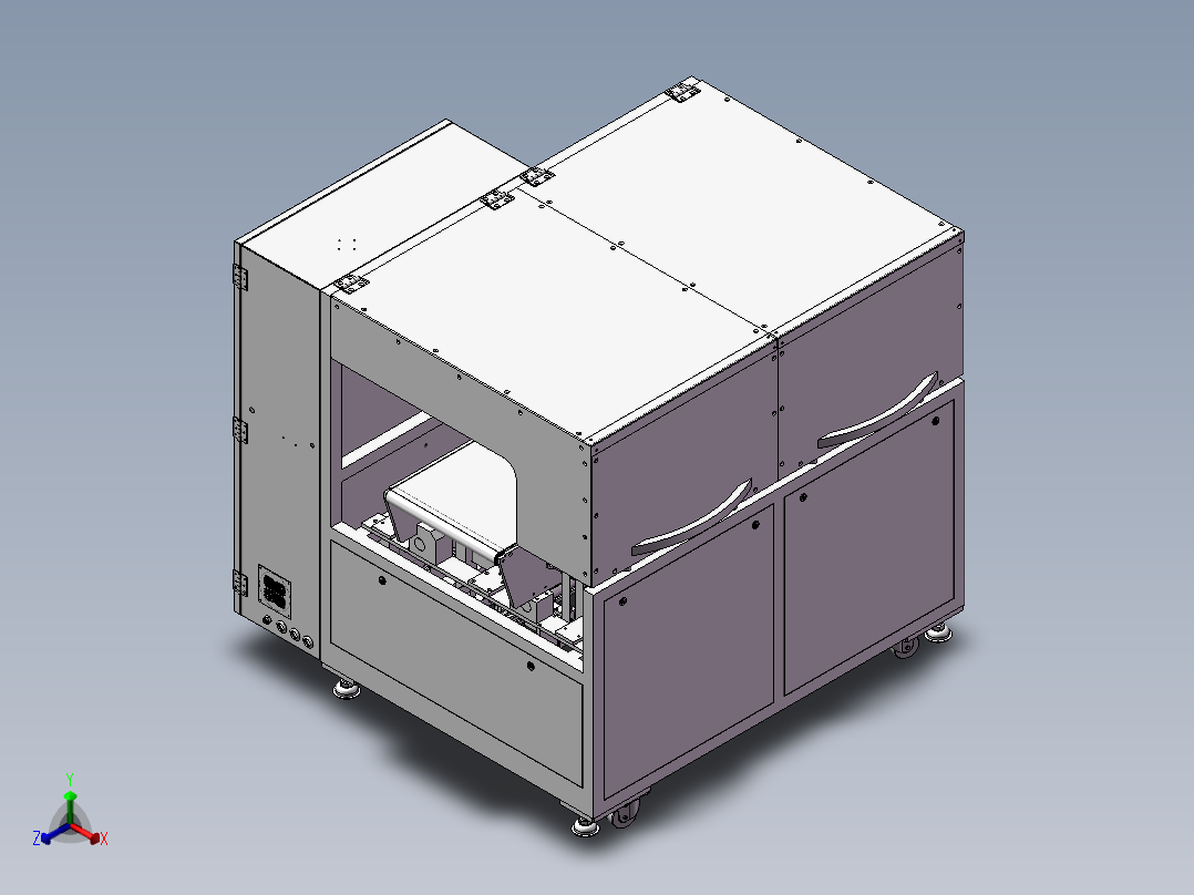 塑封机 塑封过胶压覆膜机sw21正等轴测图