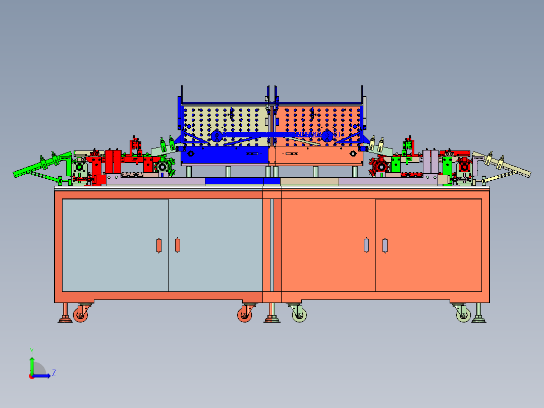 纽扣装袋输送机creo5.0.zip左视图