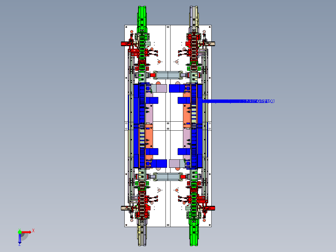 纽扣装袋输送机creo5.0.zip俯视图