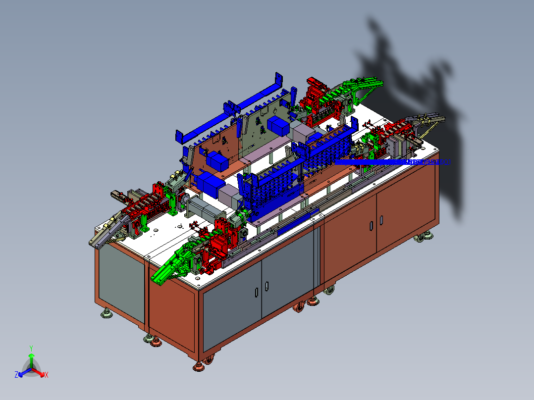 纽扣装袋输送机creo5.0.zip正等轴测图