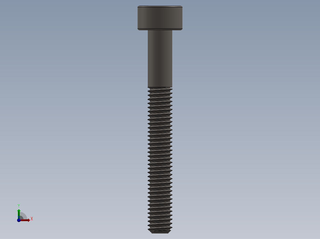 Screw_DIN_912_M3x25_A2.SLDPRT公制内六角螺钉前视图