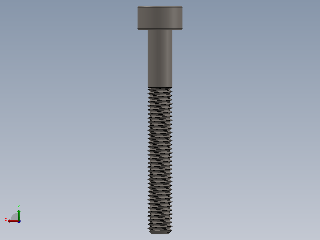 Screw_DIN_912_M3x25_A2.SLDPRT公制内六角螺钉后视图