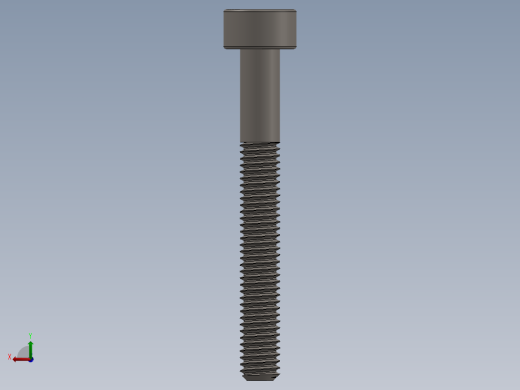 Screw_DIN_912_M3x25_A2.SLDPRT公制内六角螺钉后视缩略图