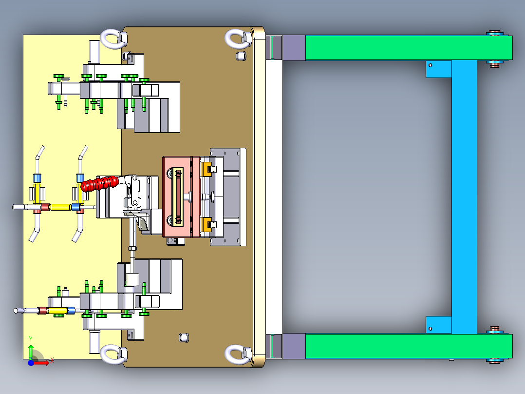 控制夹具前视图