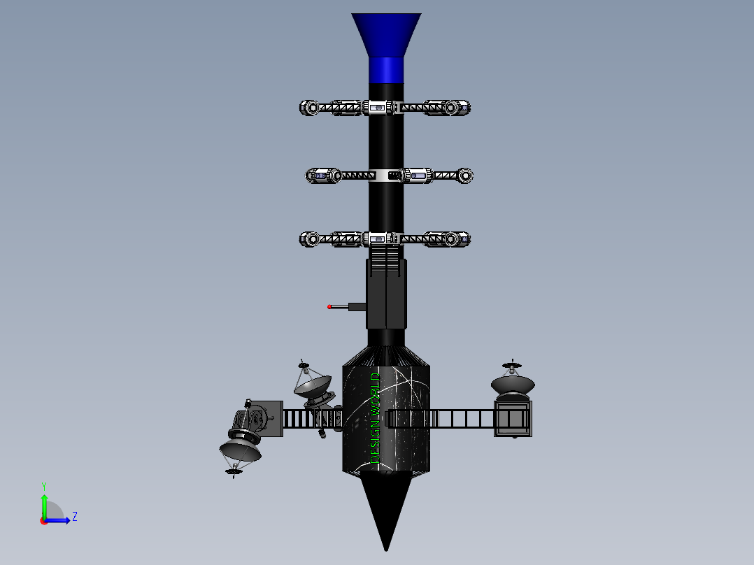 卫星、空间站(44)左视图