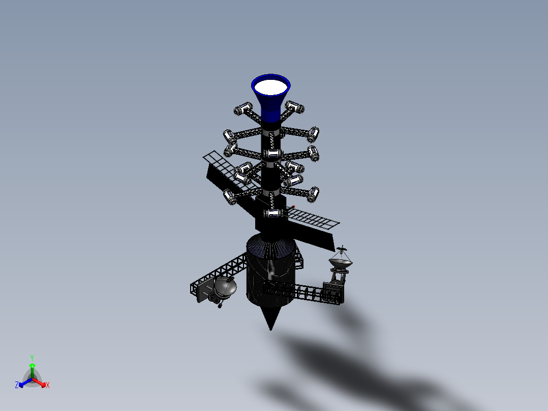 卫星、空间站(44)正等轴测图