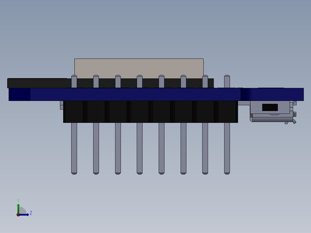 电路板、主板(350)左视图