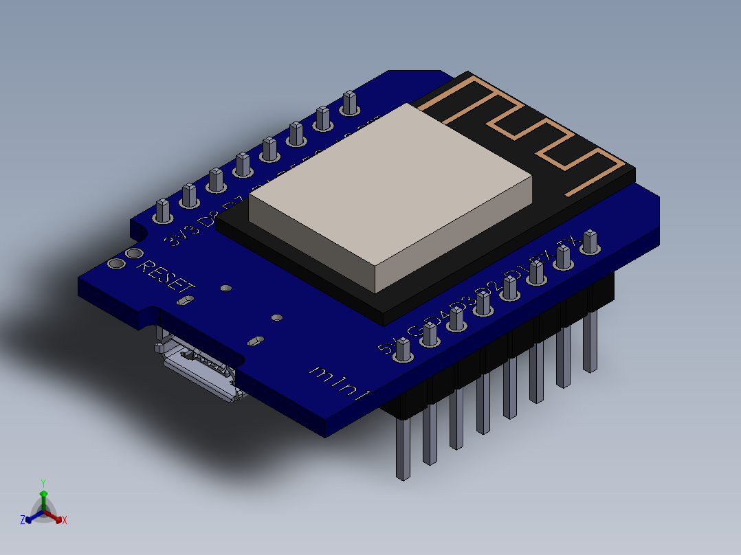 电路板、主板(350)正等轴测图