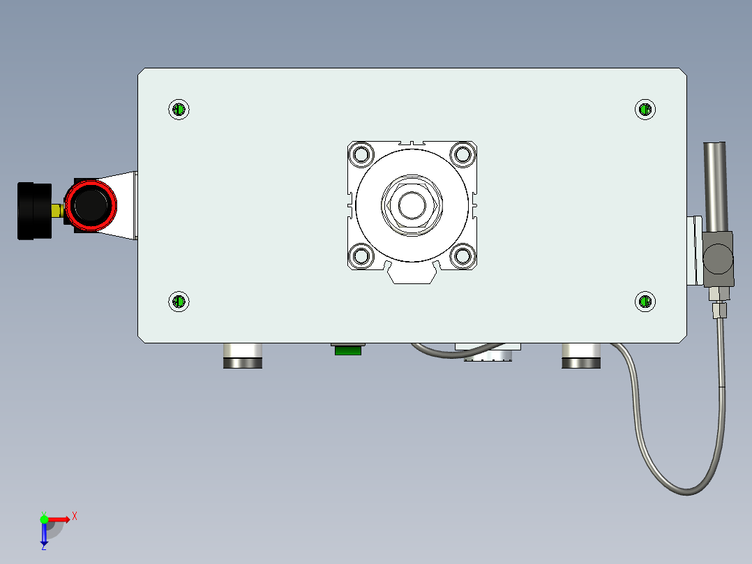 氮气弹簧压力测试机俯视图