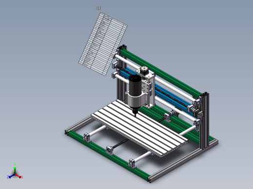 加工木块或者铝的雕刻机正等轴测缩略图