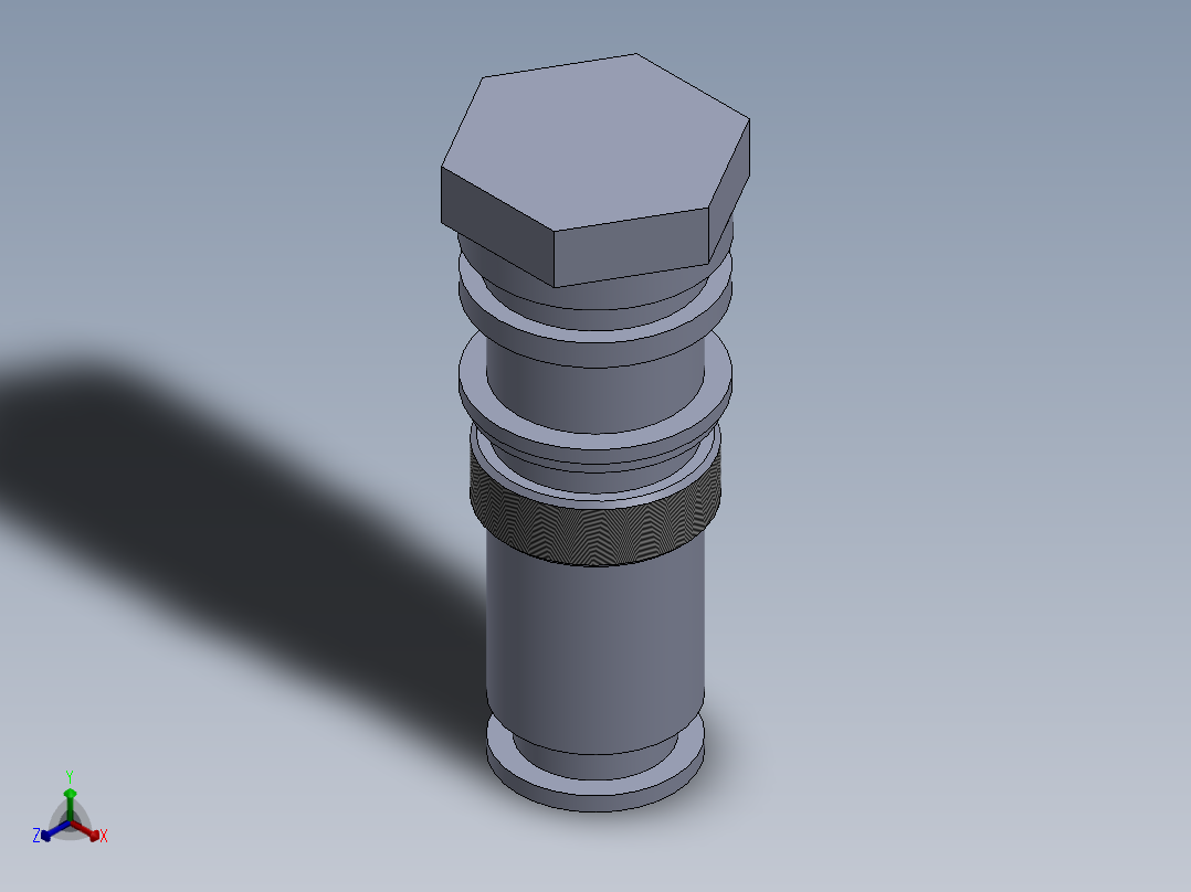 插装阀塞正等轴测图