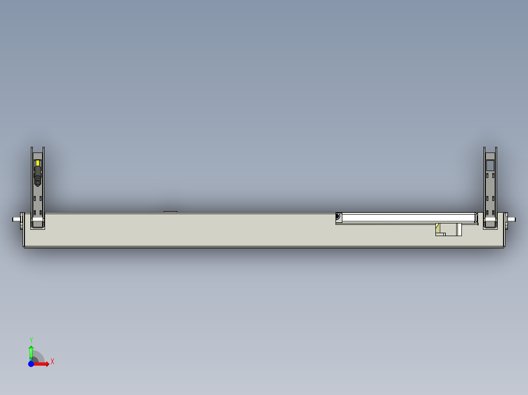 滑动上翻小键盘盒前视图