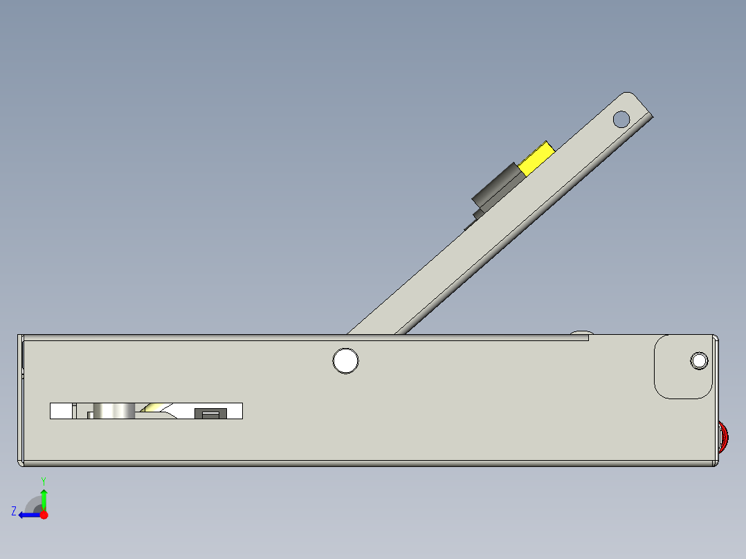 滑动上翻小键盘盒右视图