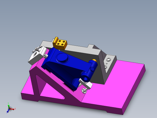 尾座体铣40圆柱面三维夹具solidworks模型资料