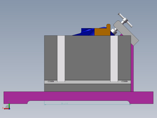 尾座体铣40圆柱面三维夹具solidworks模型资料后视缩略图