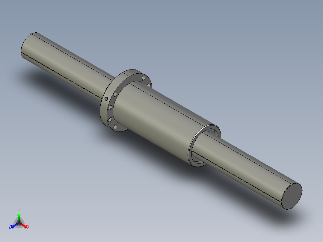 JF8032-8滚珠丝杆3D模型主视图