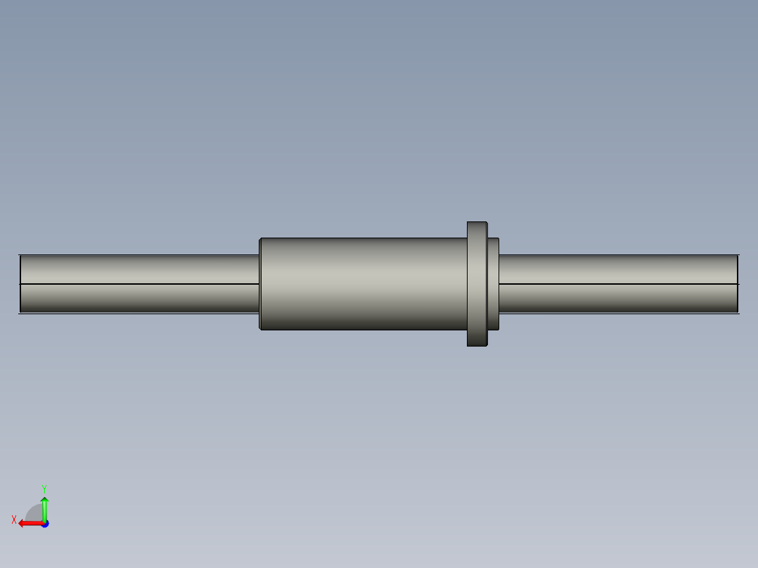 JF8032-8滚珠丝杆3D模型后视图