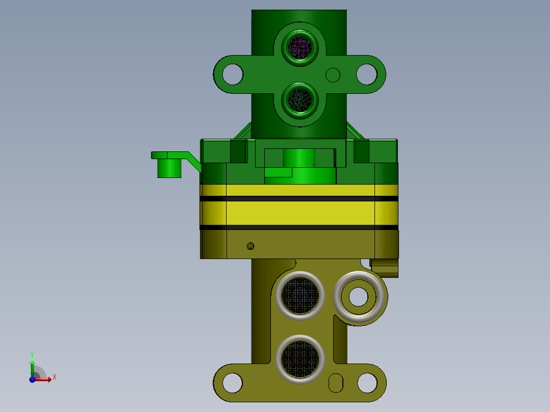 气动空气阀前视图
