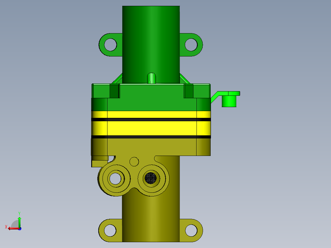 气动空气阀后视图