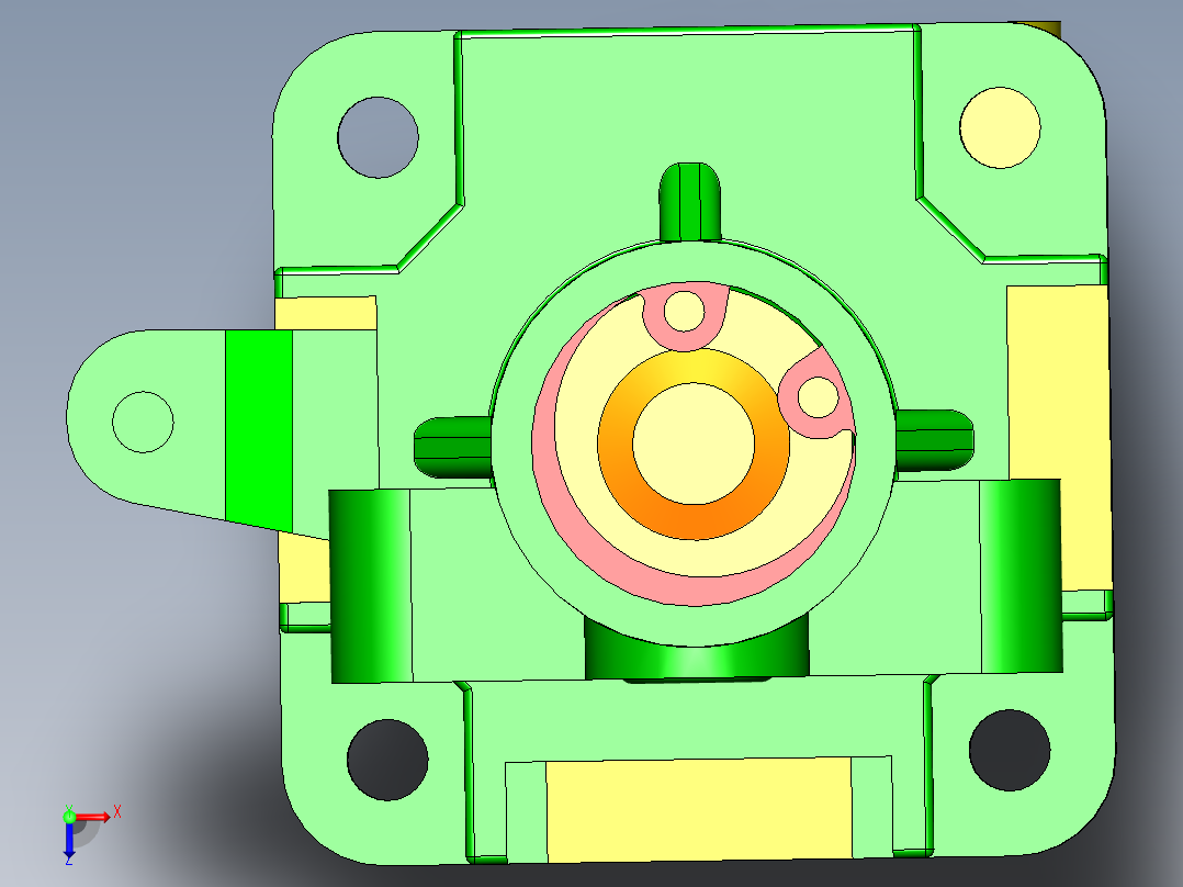 气动空气阀俯视图