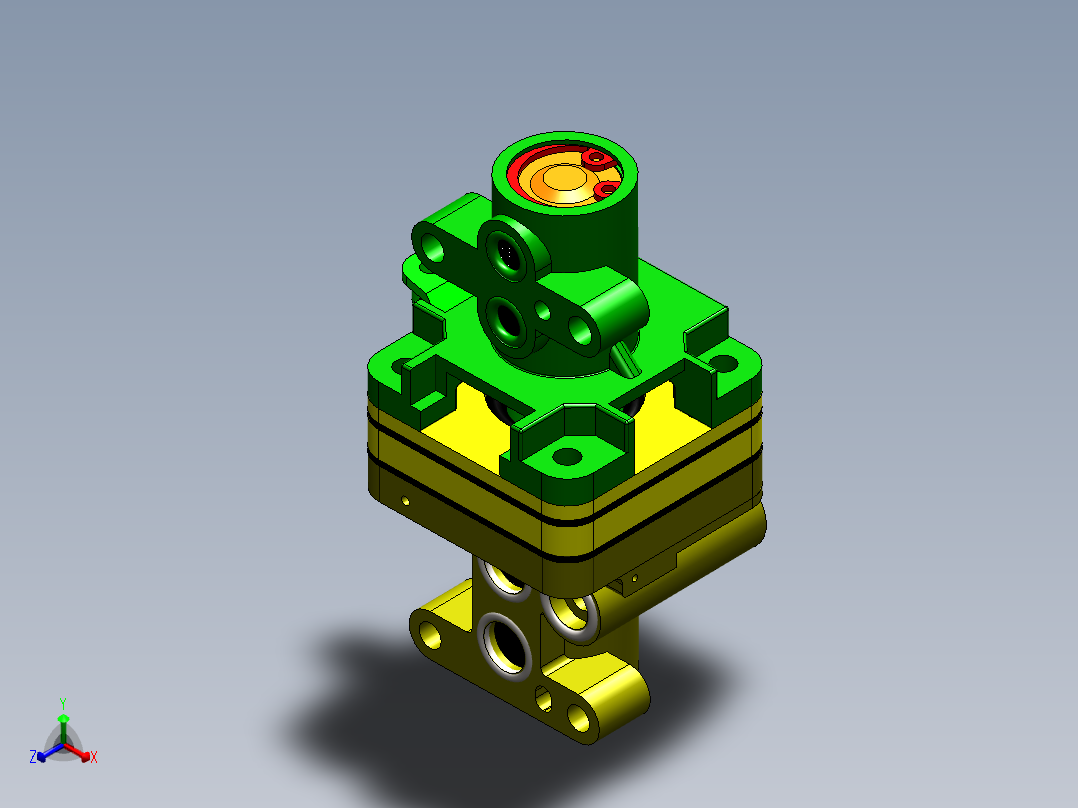 气动空气阀正等轴测图