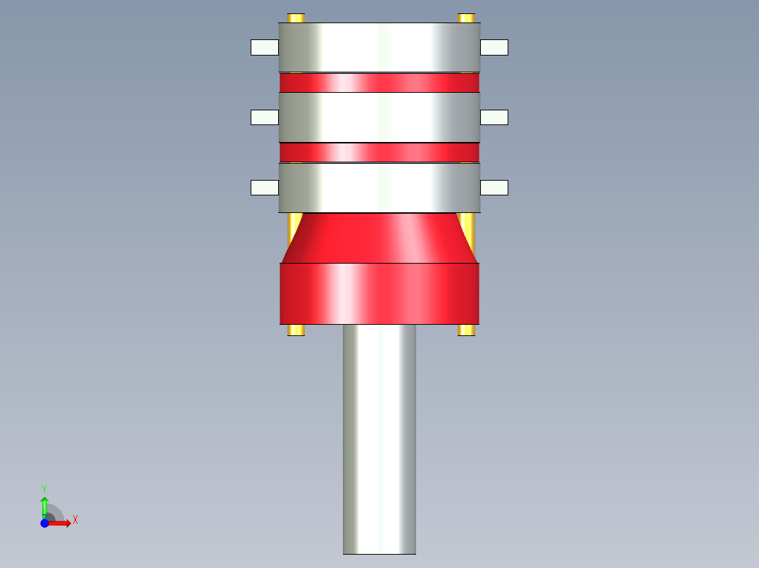 Grayhill 71EF30-03B12S 三联旋转开关前视图