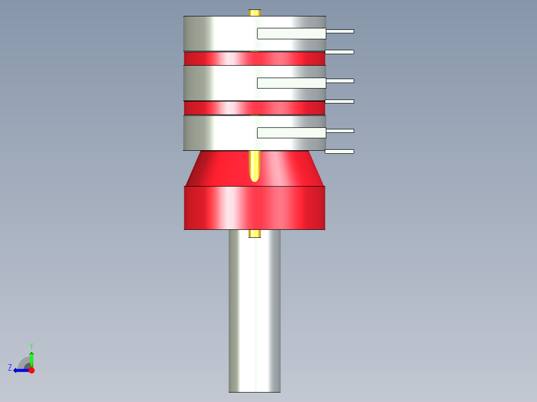 Grayhill 71EF30-03B12S 三联旋转开关右视图