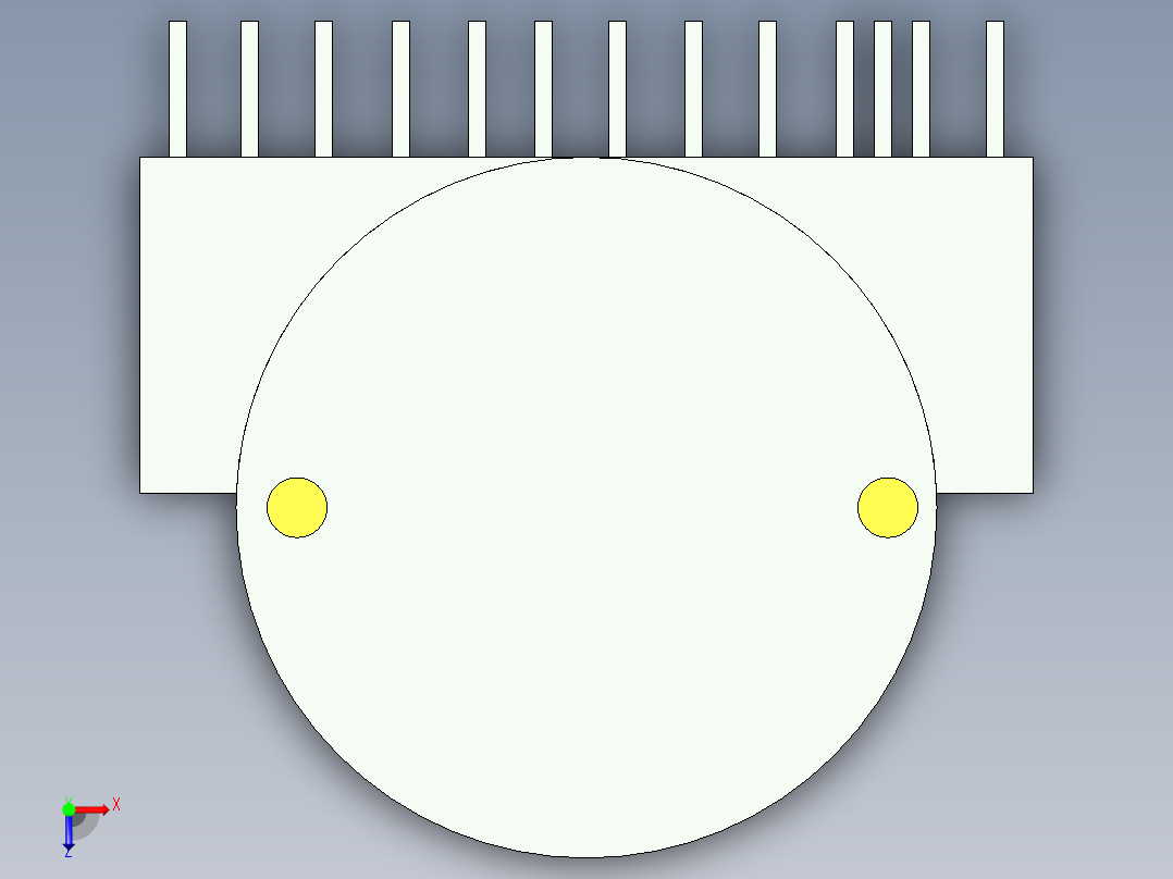 Grayhill 71EF30-03B12S 三联旋转开关俯视图