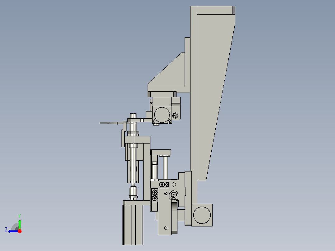转轴O令上料部件右视图