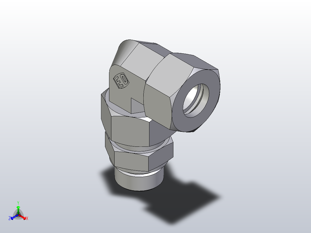 组装式可调旋转弯头EW25SMEDCF正等轴测图