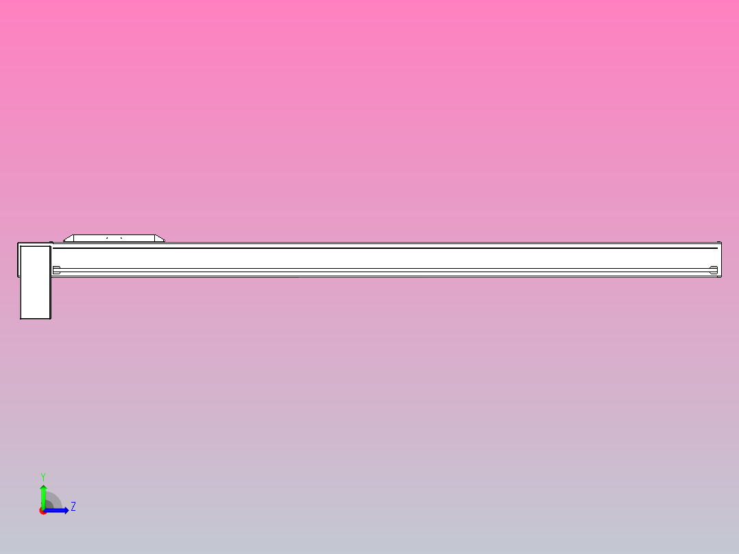 伺服电机集成皮带传动直线执行器TPA-OCB-100-192-L1450-RP-P75-N3左视图