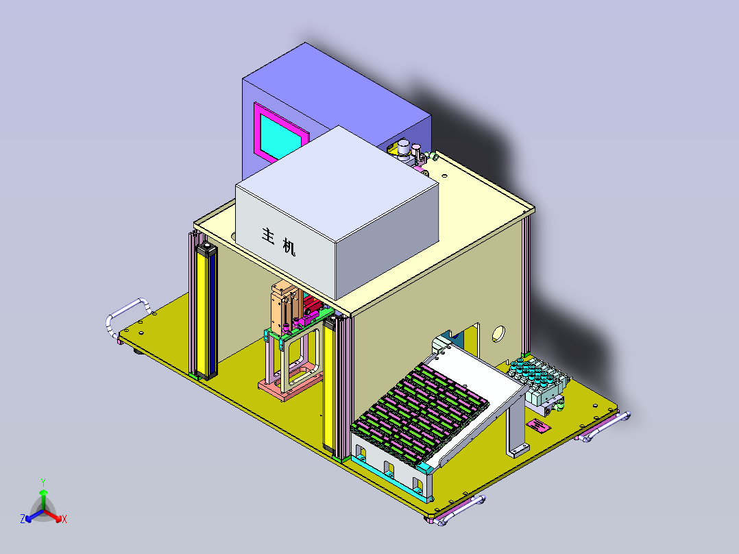 一款USB测试机3D图纸主视图