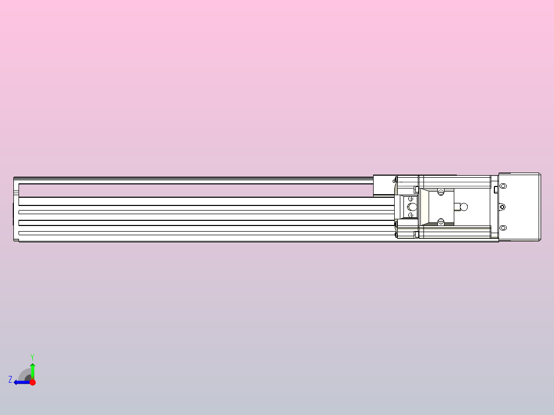 日规模组半封闭丝杆TPA-HNR-85D-1610-C-L300-ML-C-P20-N3右视图
