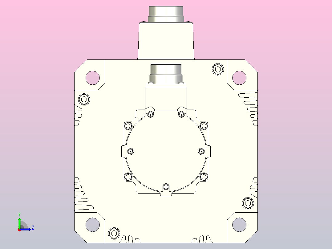 松下伺服电机 MATSUSHITA_MGMF442L1C6左视图