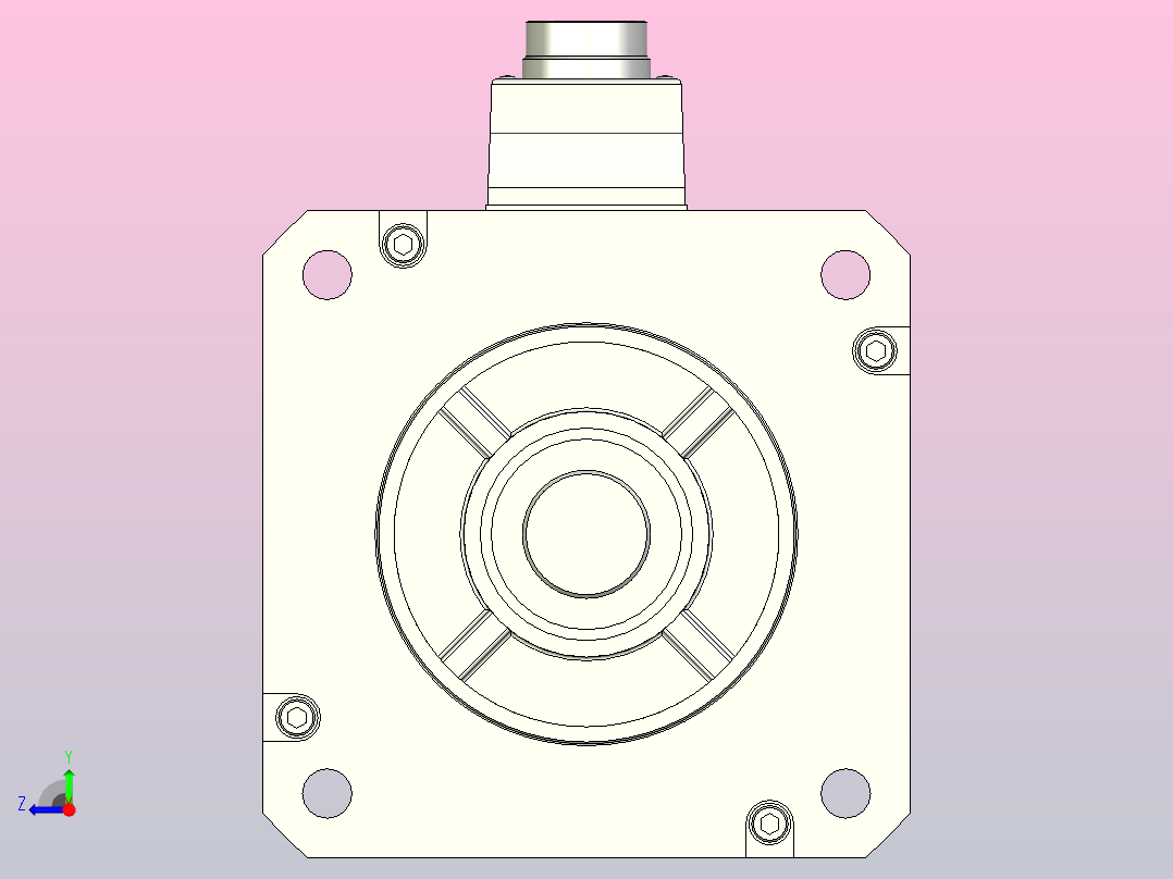 松下伺服电机 MATSUSHITA_MGMF442L1C6右视图