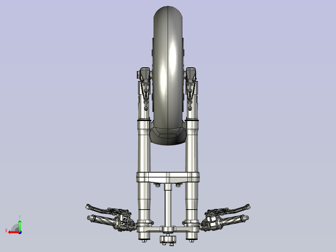 摩托车车头后视图