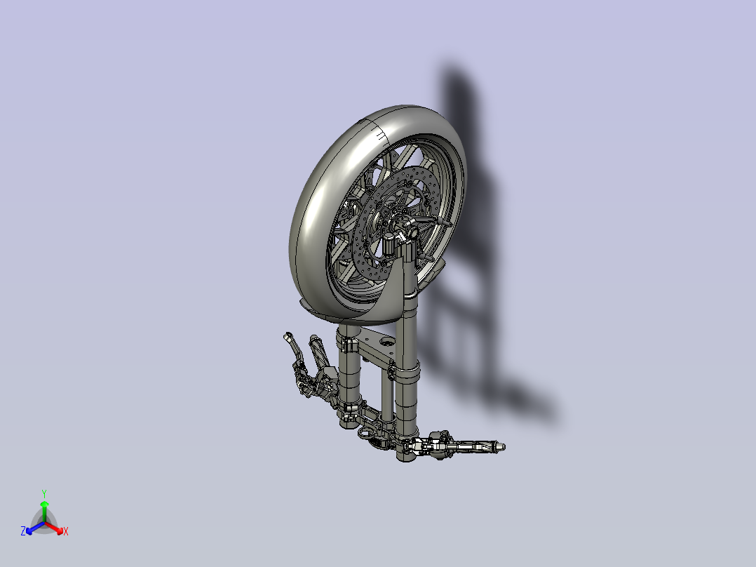 摩托车车头正等轴测图