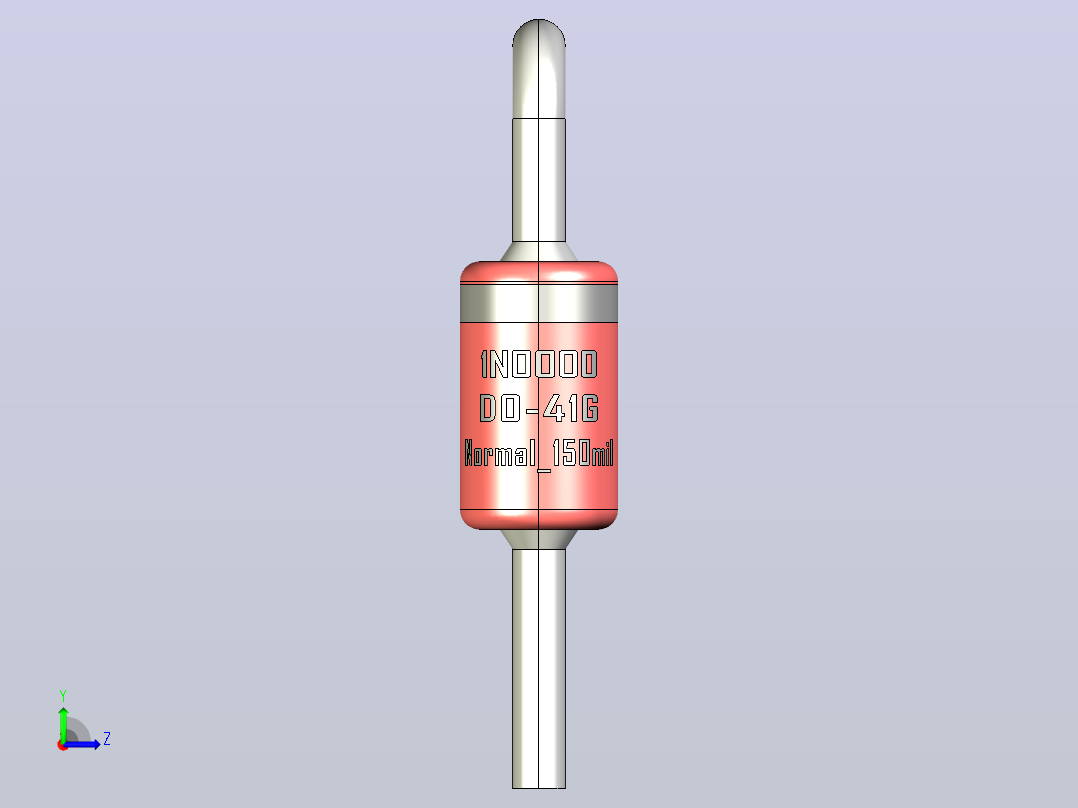 轴向二极管外壳DO-41G_Normal_150mil_rev1.0.zip.zip左视图