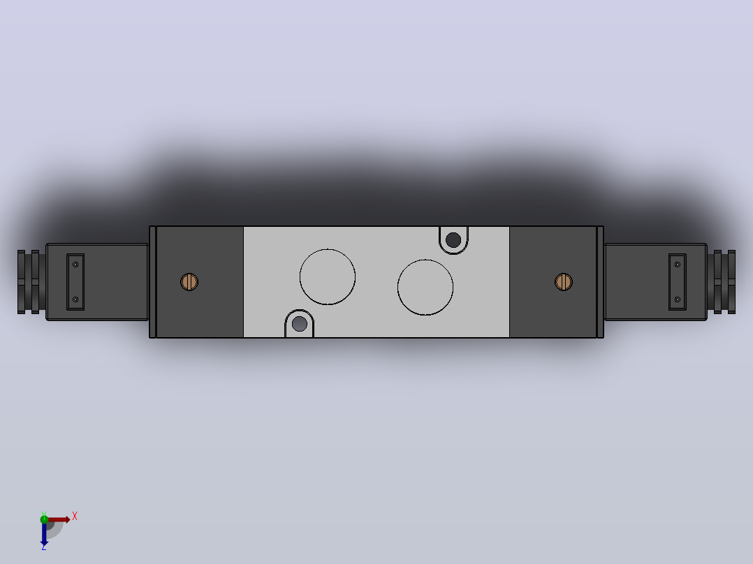 二位五通双电控换向阀（出线式）[QVFB5220-5G-03]俯视图
