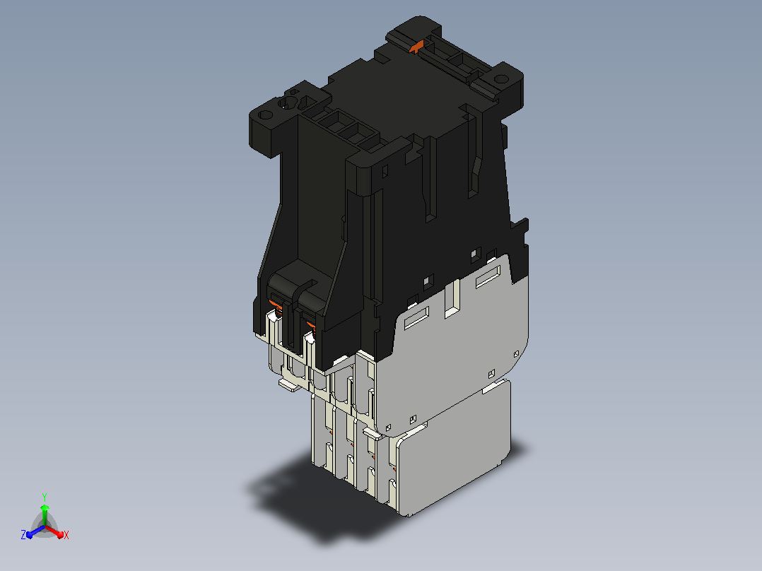 接触器SD-T12 +四极接触器SRD-T9三菱电机正等轴测图