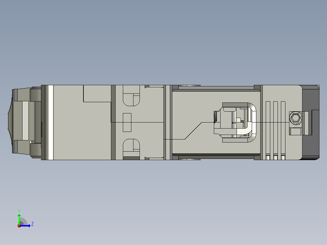 NB1-63 1P小型断路器三维模型202010左视图