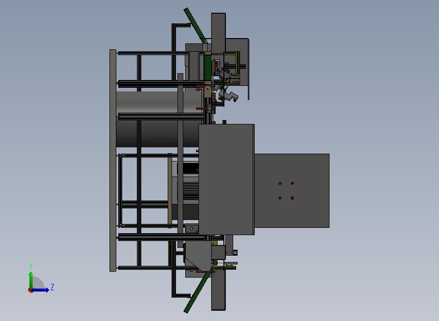 电子制造热熔点胶焊接自动生产线左视图