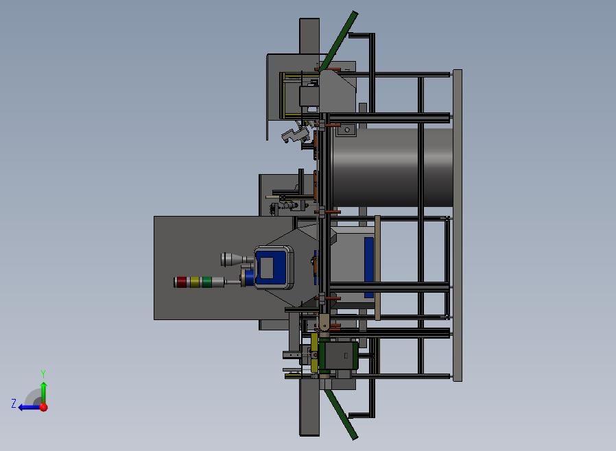电子制造热熔点胶焊接自动生产线右视图
