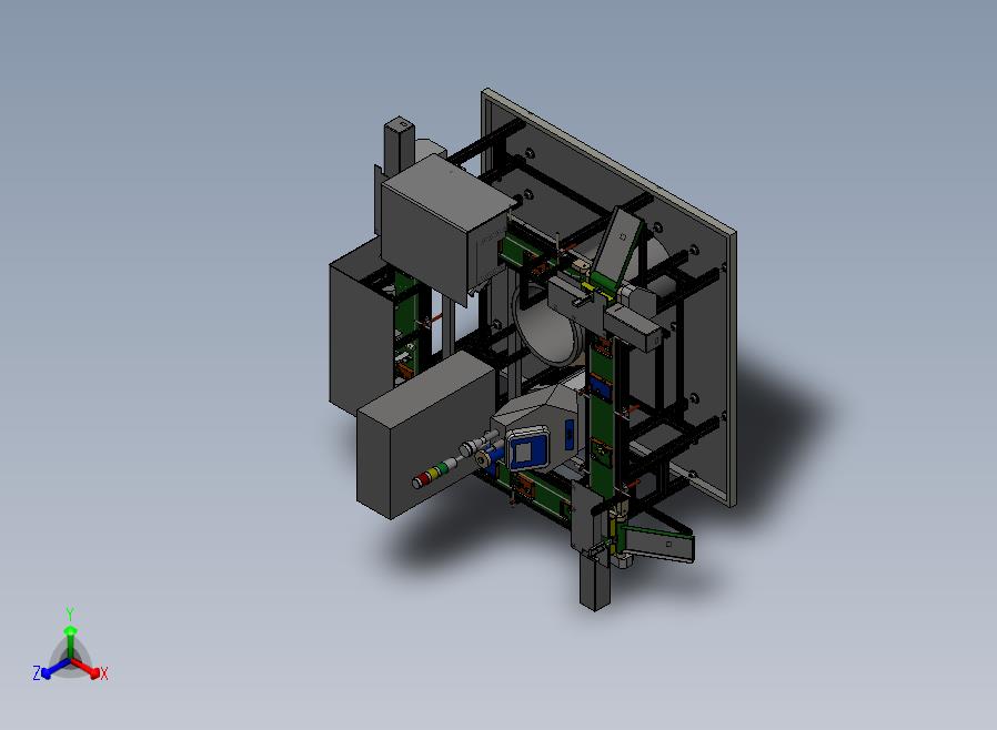 电子制造热熔点胶焊接自动生产线正等轴测图