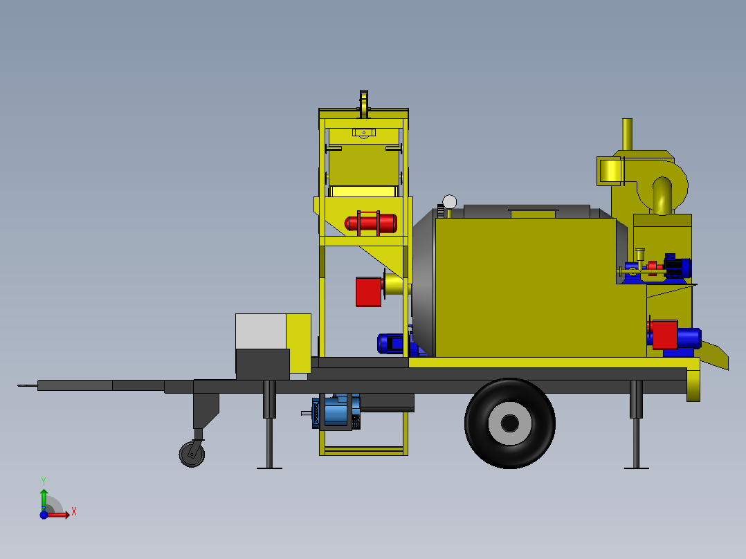 可移动小型沥青制造机前视图