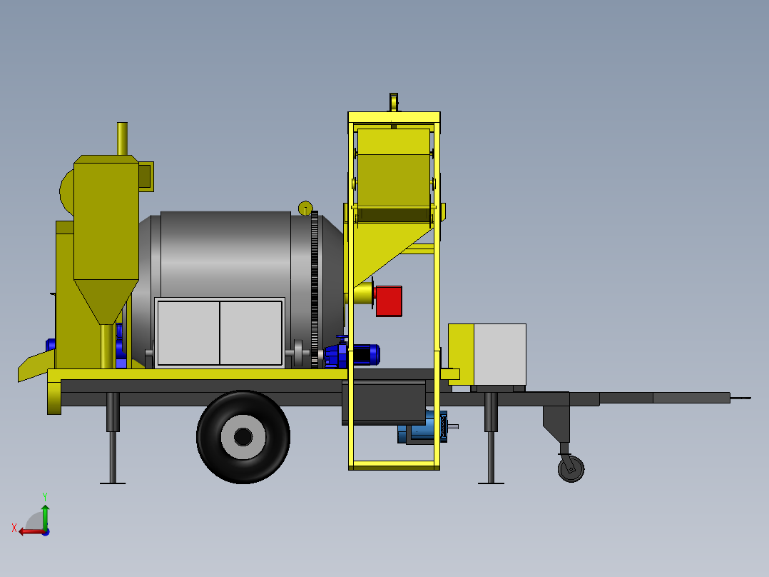 可移动小型沥青制造机后视图
